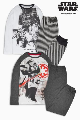 Charcoal Star Wars Pyjamas Two Pack (3-12yrs)